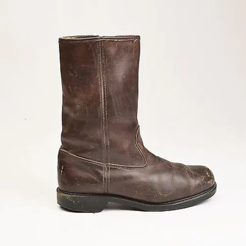 1950s Mens Wolverine Brown Leather Work Boots