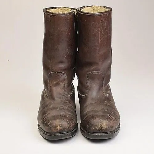 1950s Mens Wolverine Brown Leather Work Boots