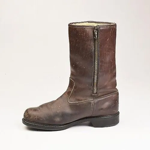 1950s Mens Wolverine Brown Leather Work Boots