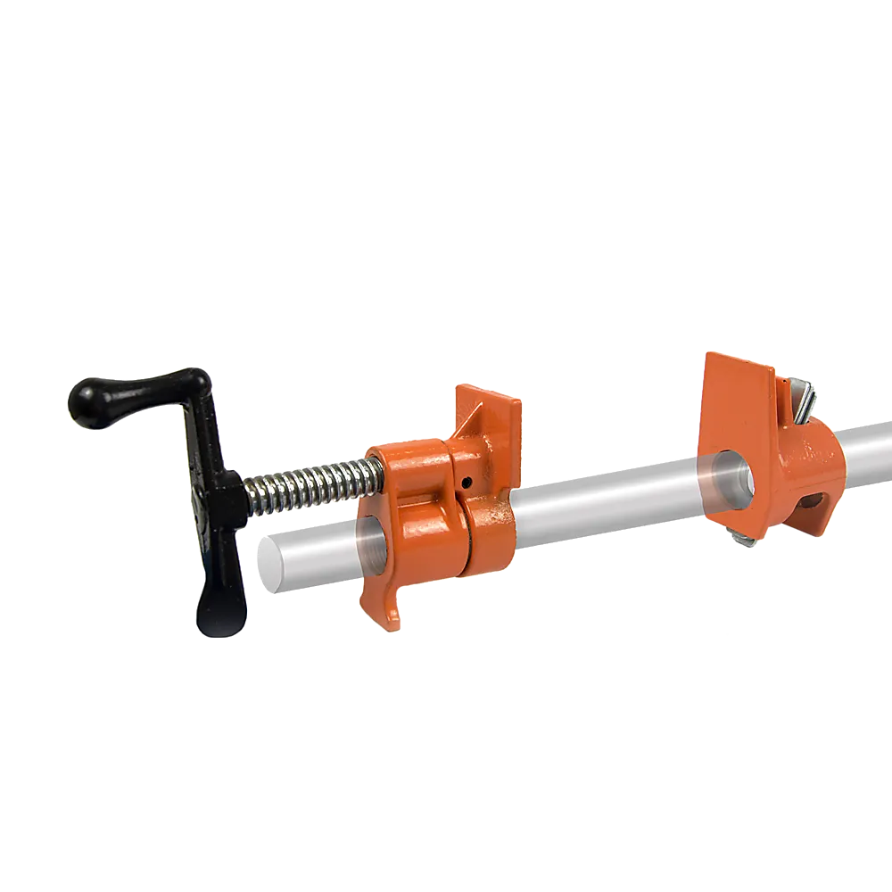 3/4" Wood Gluing Pipe Clamp Set (4 Pack) Heavy Duty PRO Woodworking Cast Iron