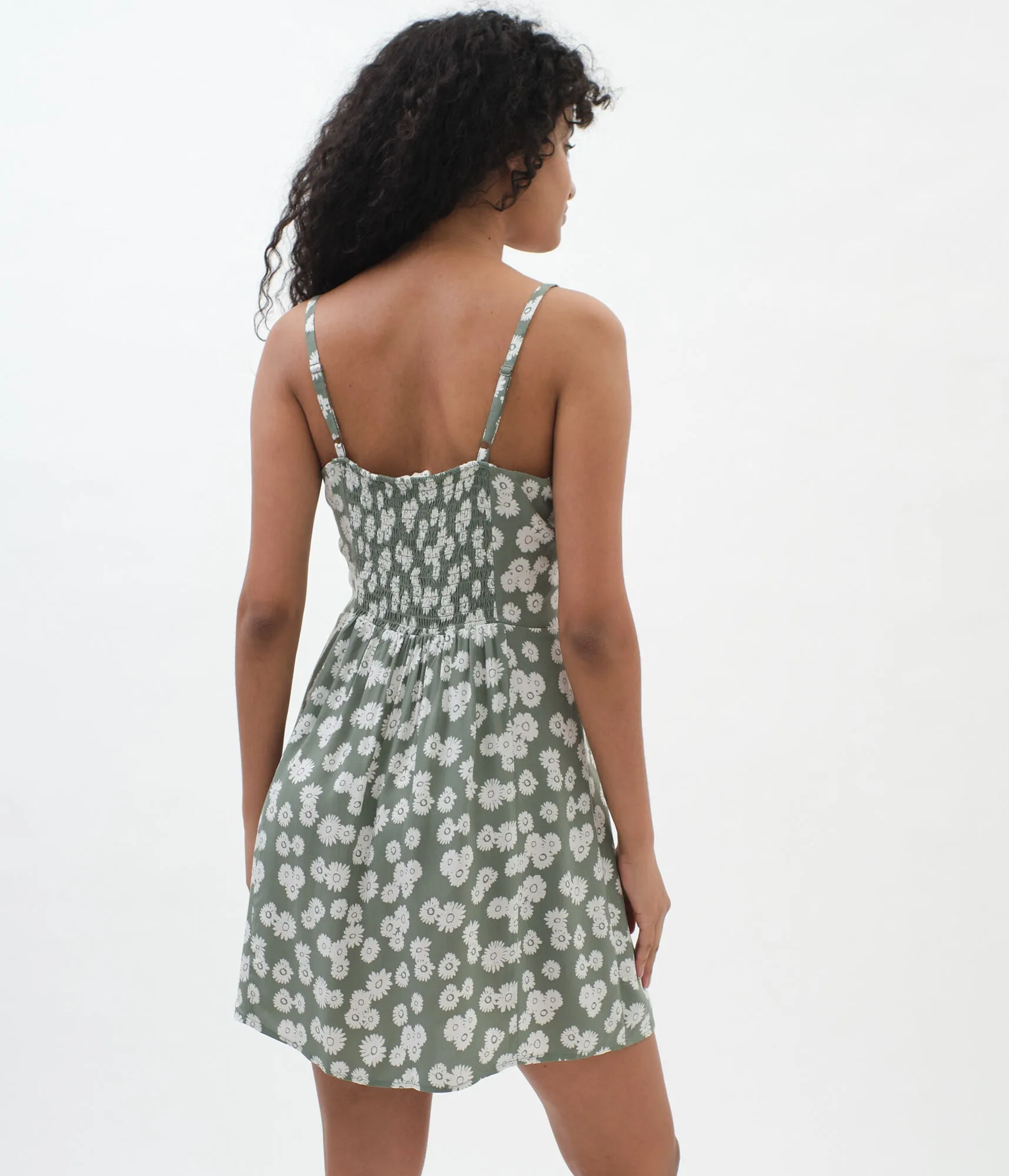 Aeropostale Floral Tie-Neck Empire Dress***