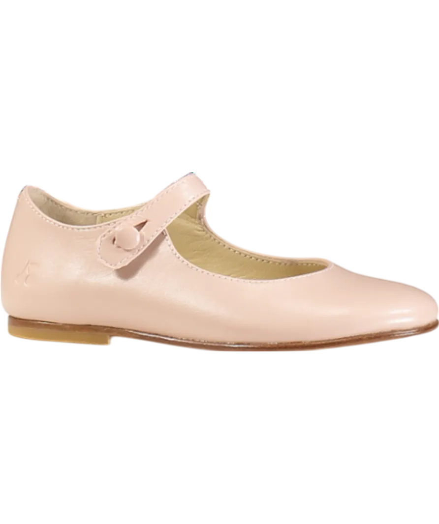 Bonpoint Pink Ella Leather Ballet Flats UK 9 EU 26.5 👼