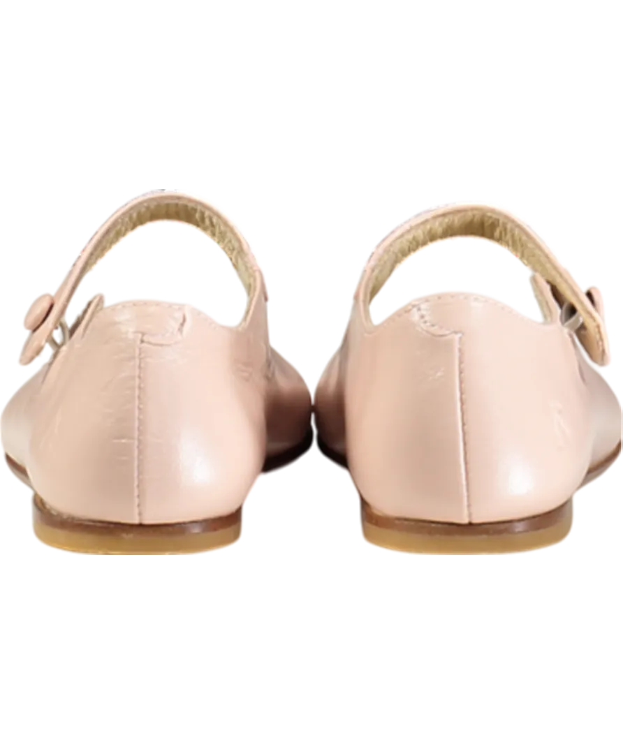 Bonpoint Pink Ella Leather Ballet Flats UK 9 EU 26.5 👼