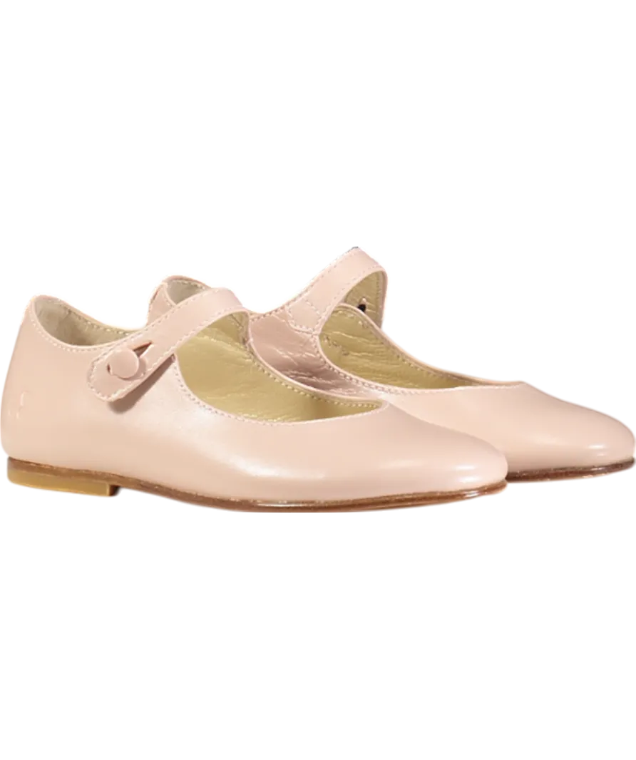 Bonpoint Pink Ella Leather Ballet Flats UK 9 EU 26.5 👼