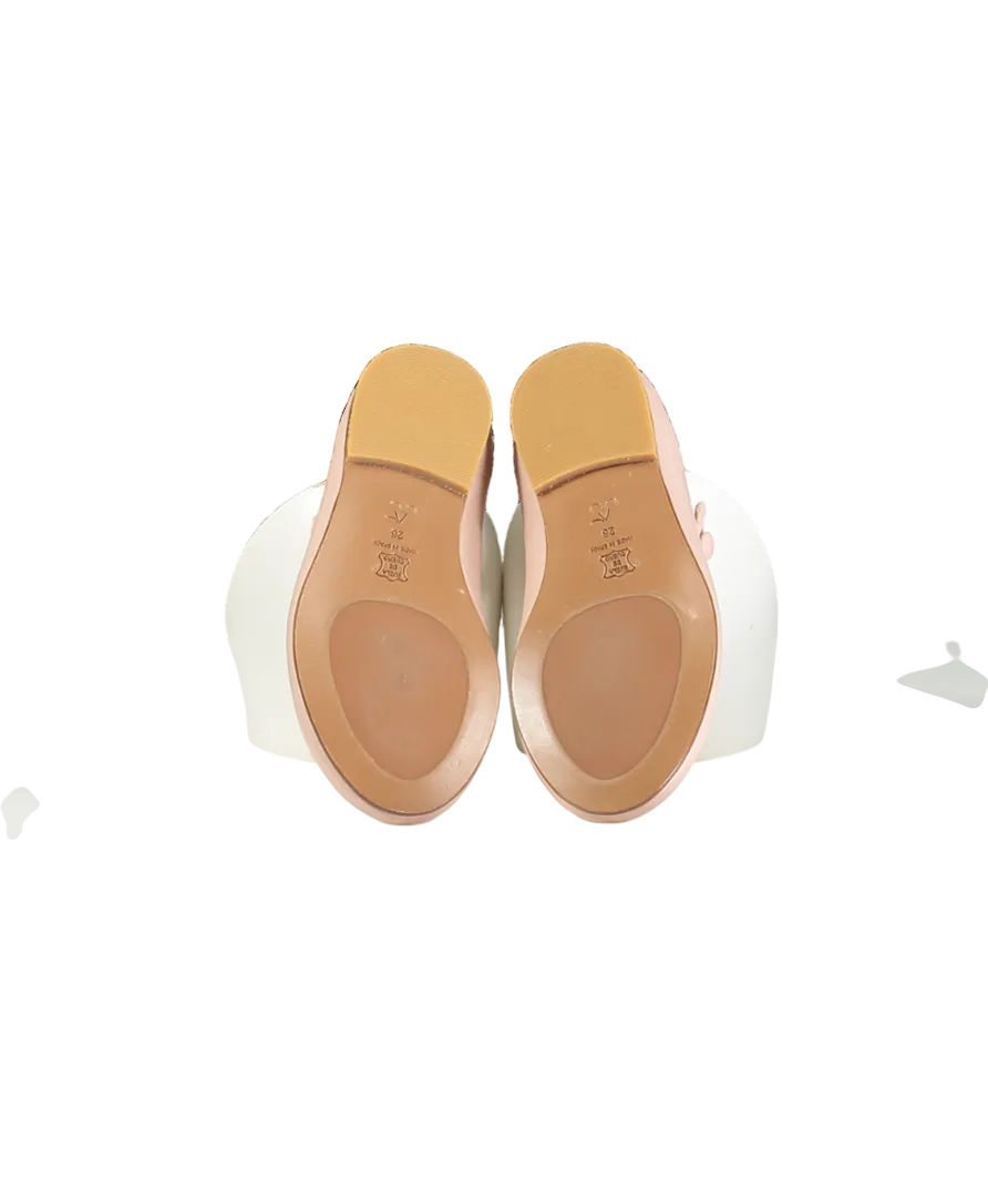 Bonpoint Pink Ella Leather Ballet Flats UK 9 EU 26.5 👼