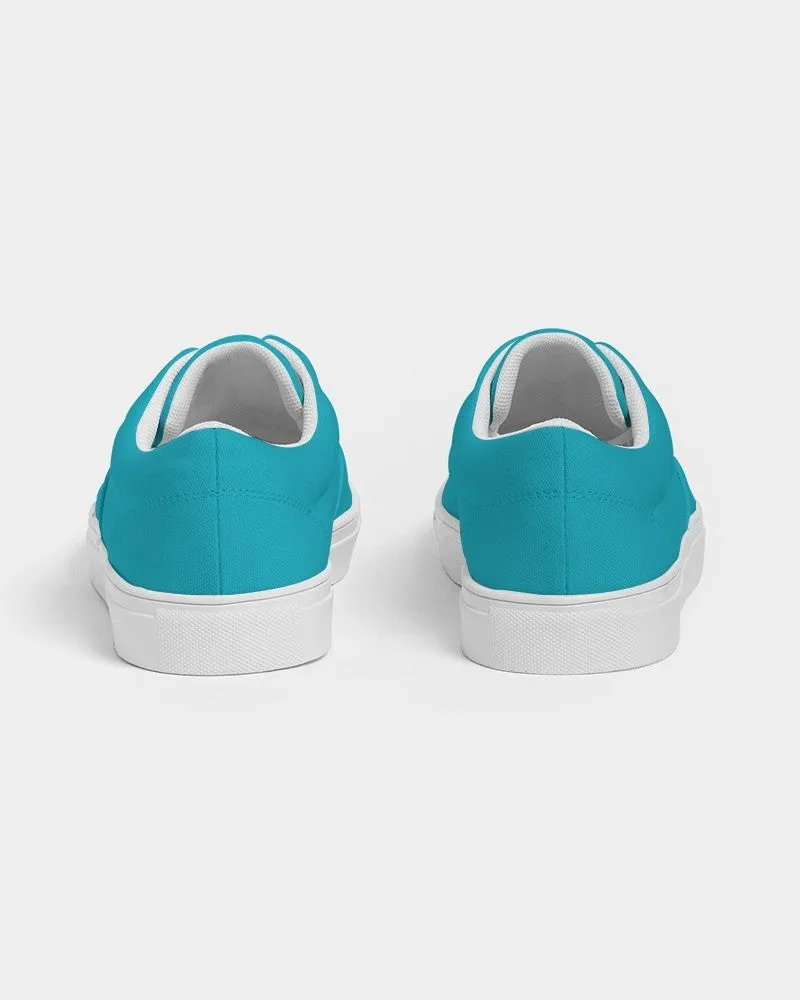 Bright Warm Cyan Women's Canvas Sneakers | Women's | Bright Pure Warm Cyan | C100M0Y25K0