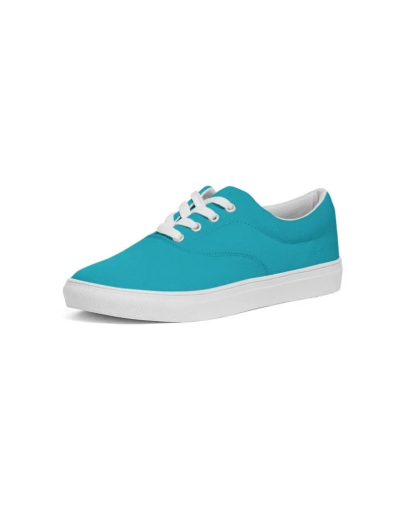Bright Warm Cyan Women's Canvas Sneakers | Women's | Bright Pure Warm Cyan | C100M0Y25K0