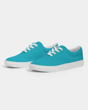Bright Warm Cyan Women's Canvas Sneakers | Women's | Bright Pure Warm Cyan | C100M0Y25K0