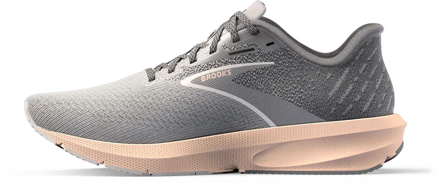 Brooks Women's Launch 10 Running Shoes - Grey/Crystal Grey/Pale Peach 1203981B179