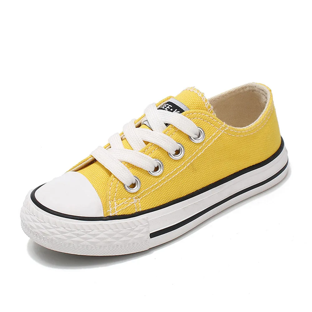 Child Slip On Canvas Sneakers Low top Casual  Shoes for Boys and Girls