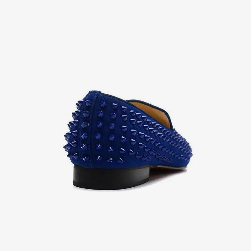 Cobalt Spike Slip-On Loafers