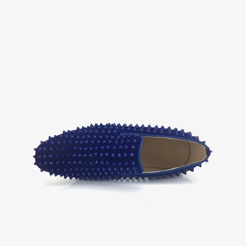 Cobalt Spike Slip-On Loafers