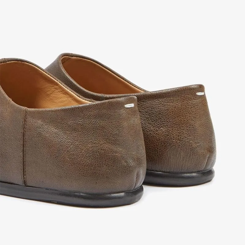 Coffee Brown Leather Loafers