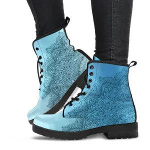 Combat Boots - Mandala Moods | Boho Shoes, Handmade Lace Up Boots, Vegan Leather Lace Up Boots Women, 90s Boots, 2000s Boots, Hipster Boots