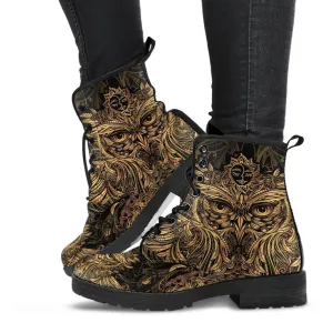 Combat Boots - Masquerade Mask | Vegan Leather Lace Up Boots, Custom Shoes