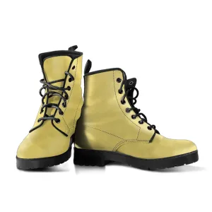 Combat Boots - Yellow Boots | Custom Shoes, Vegan Shoes, 90s Boots, 2000s Boots, Hippie Boots, Combat Boots Men, Boots Men, Women's Boots