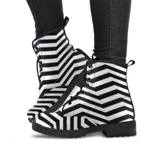 Combat Boots - Zebra Pattern | Boho Shoes, Handmade Lace Up Boots, Vegan Leather Lace Up Boots, 90s Boots, 2000s Boots
