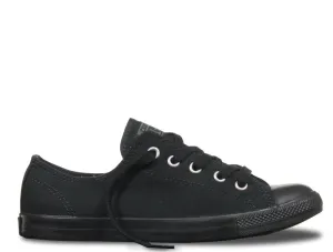Converse Dainty Black Mono Canvas Silver Eyelets 532354C