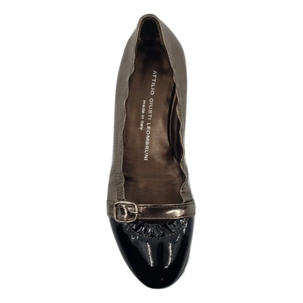 D558152 Black Moon Leather AGL Ballet Flats