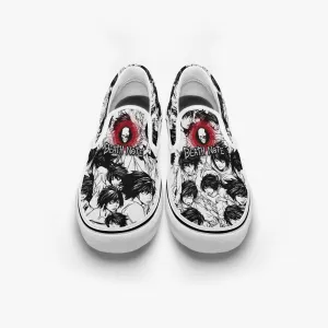 Death Note 'L' Deathnote Slip Ons Anime Shoes
