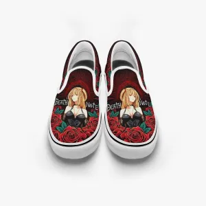Death Note Misa Amane Deathnote Slip Ons Anime Shoes