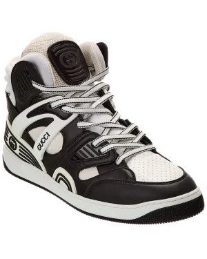 Gucci Canvas & Leather High-Top Sneaker