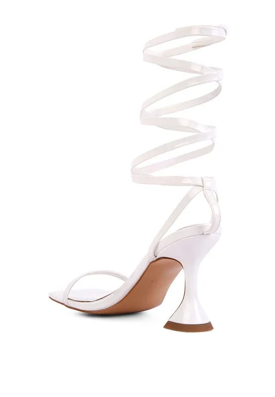 London Rag LEWK Strappy Tie Up Spool Heel Sandals