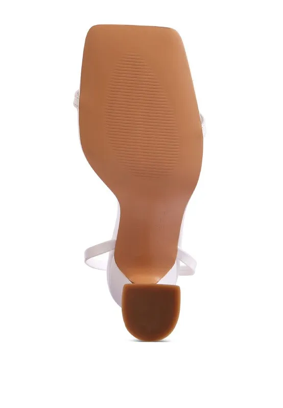 London Rag LEWK Strappy Tie Up Spool Heel Sandals