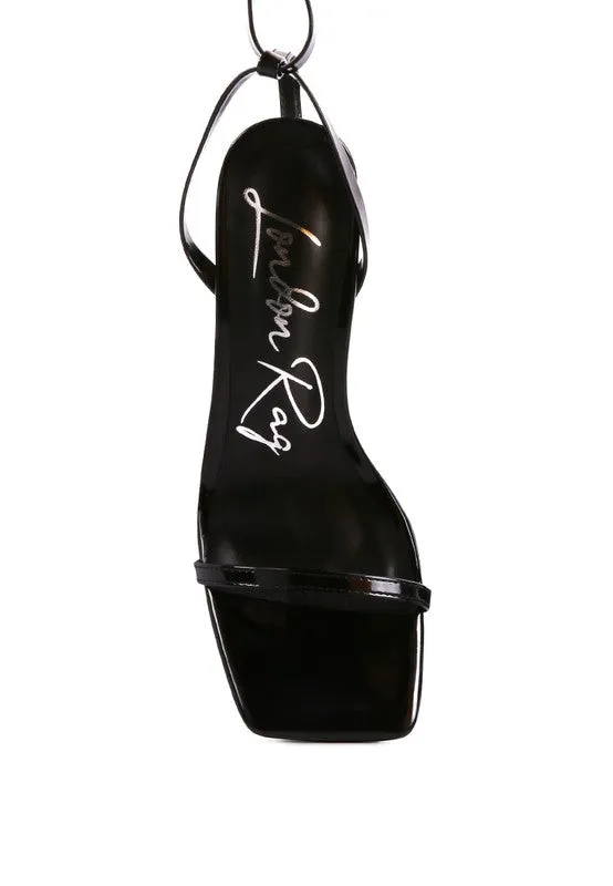 London Rag LEWK Strappy Tie Up Spool Heel Sandals