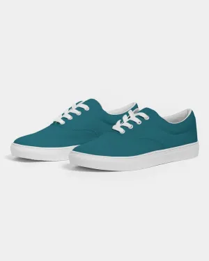 Medium Dark Warm Cyan Men's Canvas Sneakers | Men's | Medium Dark Pure Warm Cyan | C100M0Y25K60