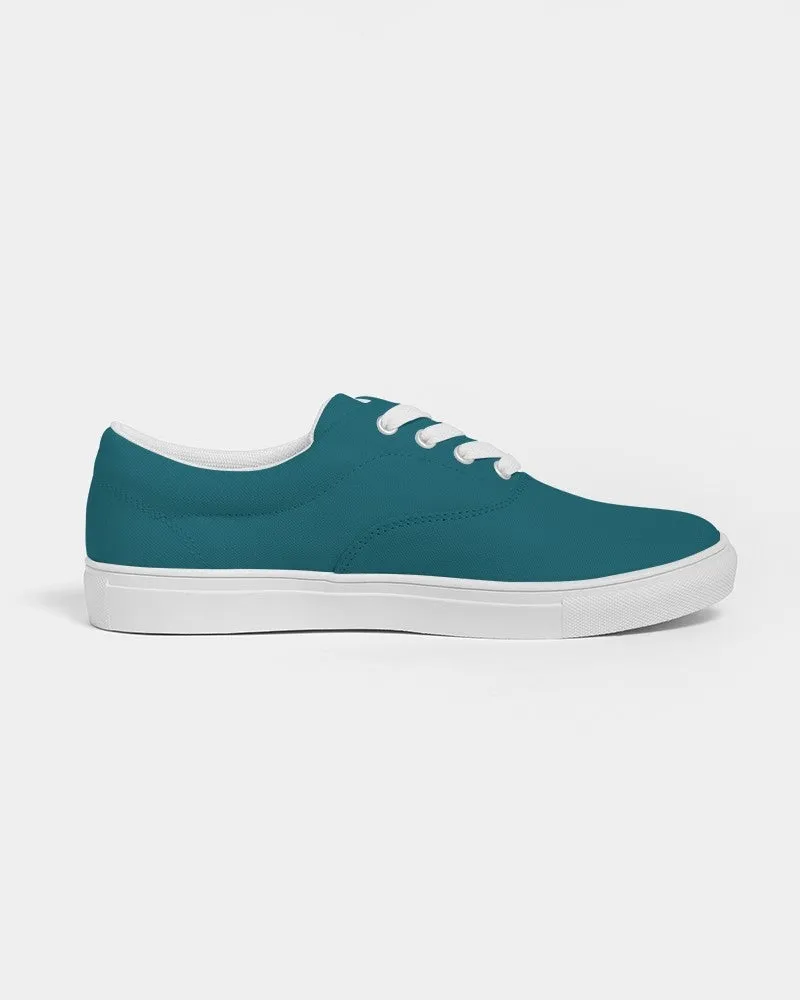 Medium Dark Warm Cyan Men's Canvas Sneakers | Men's | Medium Dark Pure Warm Cyan | C100M0Y25K60