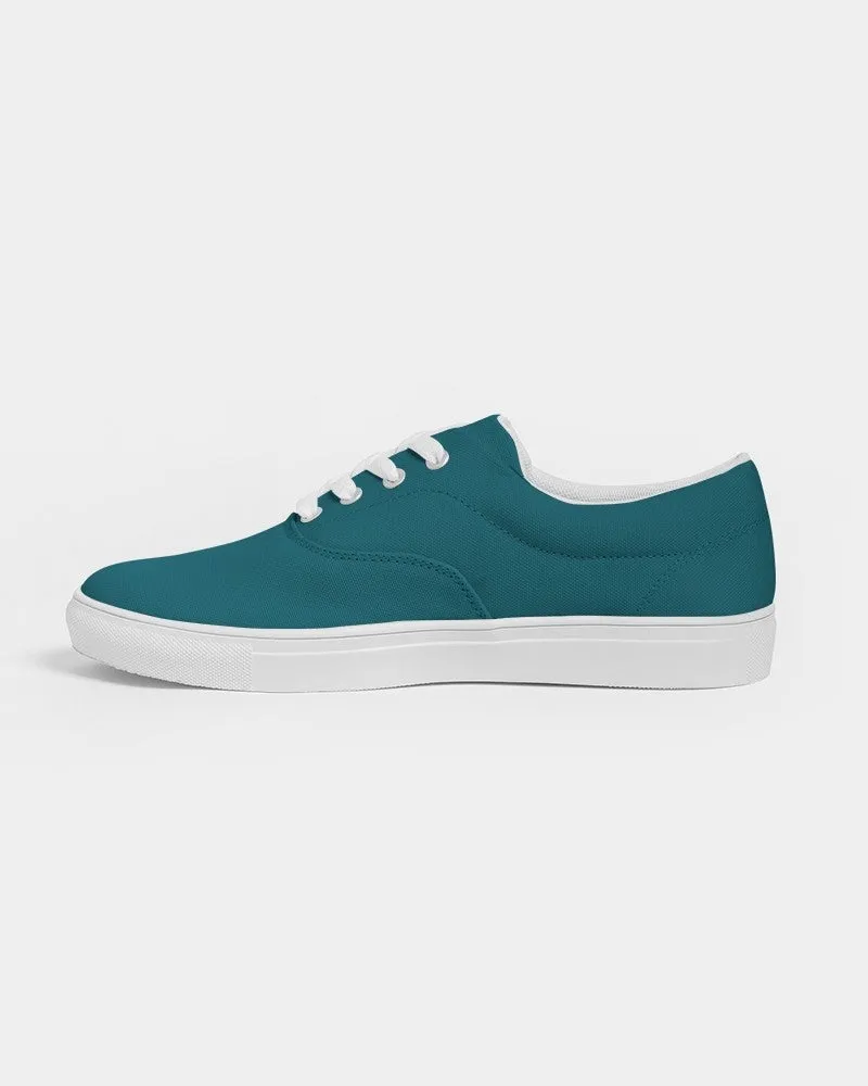 Medium Dark Warm Cyan Men's Canvas Sneakers | Men's | Medium Dark Pure Warm Cyan | C100M0Y25K60