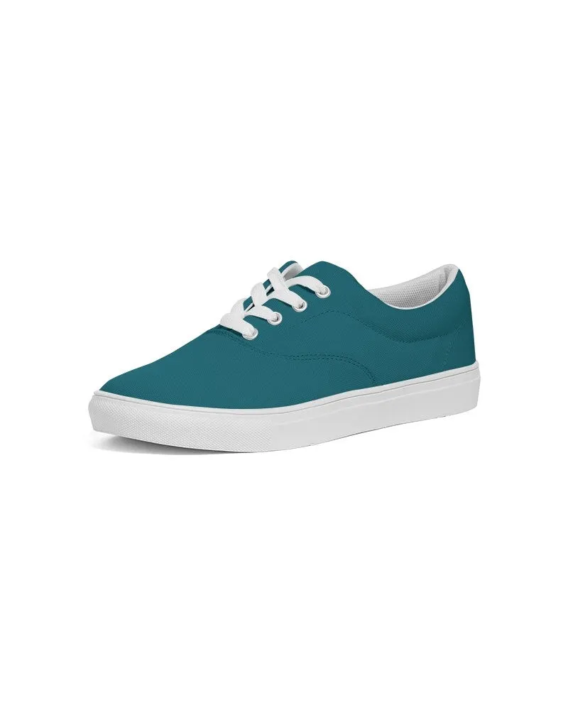 Medium Dark Warm Cyan Men's Canvas Sneakers | Men's | Medium Dark Pure Warm Cyan | C100M0Y25K60