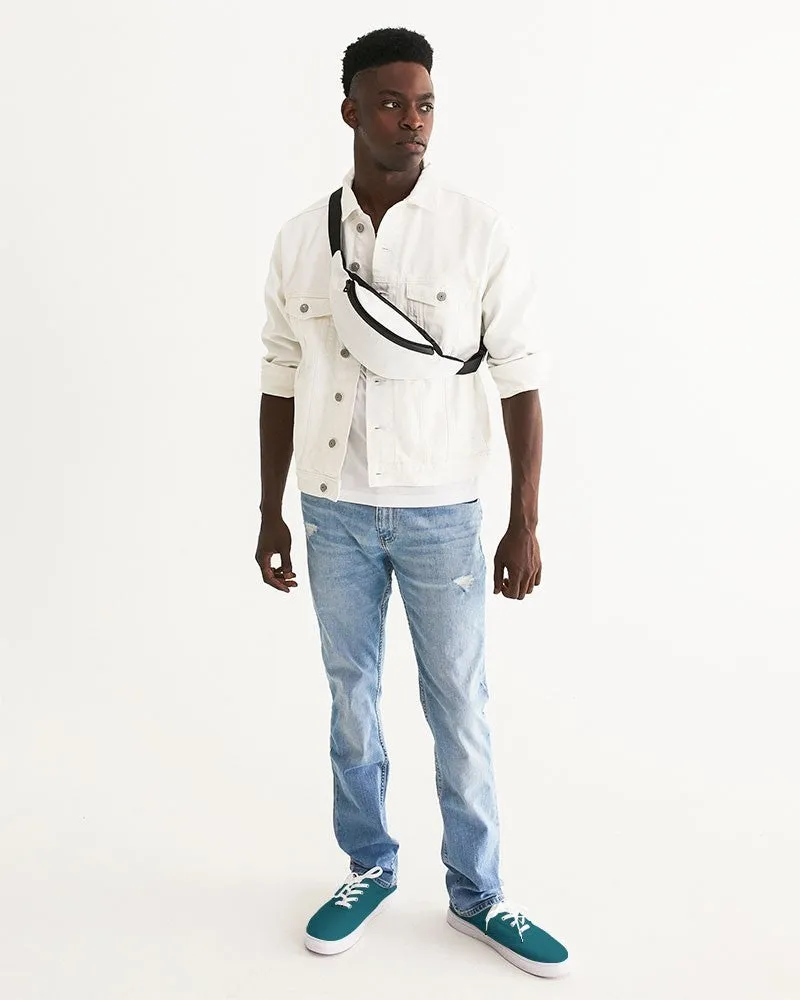 Medium Dark Warm Cyan Men's Canvas Sneakers | Men's | Medium Dark Pure Warm Cyan | C100M0Y25K60