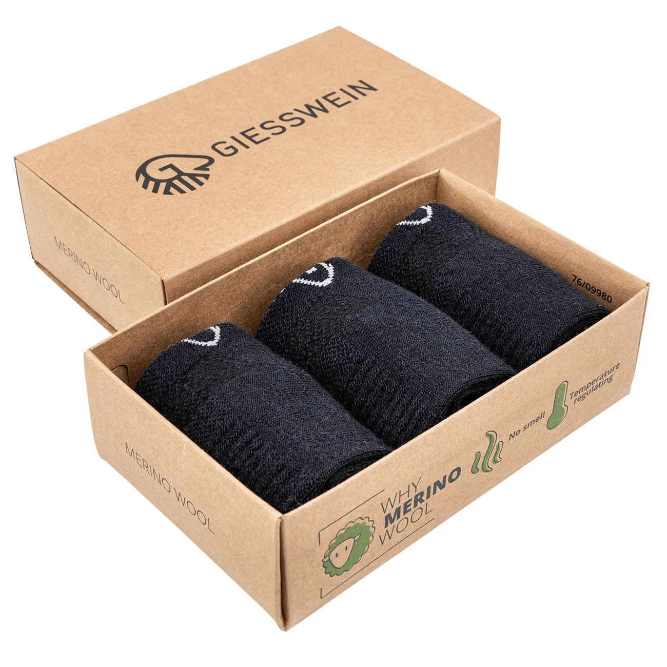 Merino Wool Sneaker Socken 3er-Pack