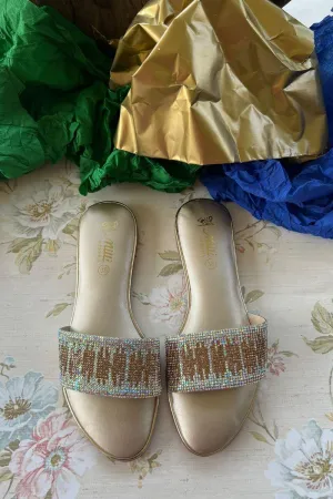 MILLI SHOES - Semi Formal Slides - Golden - 1367