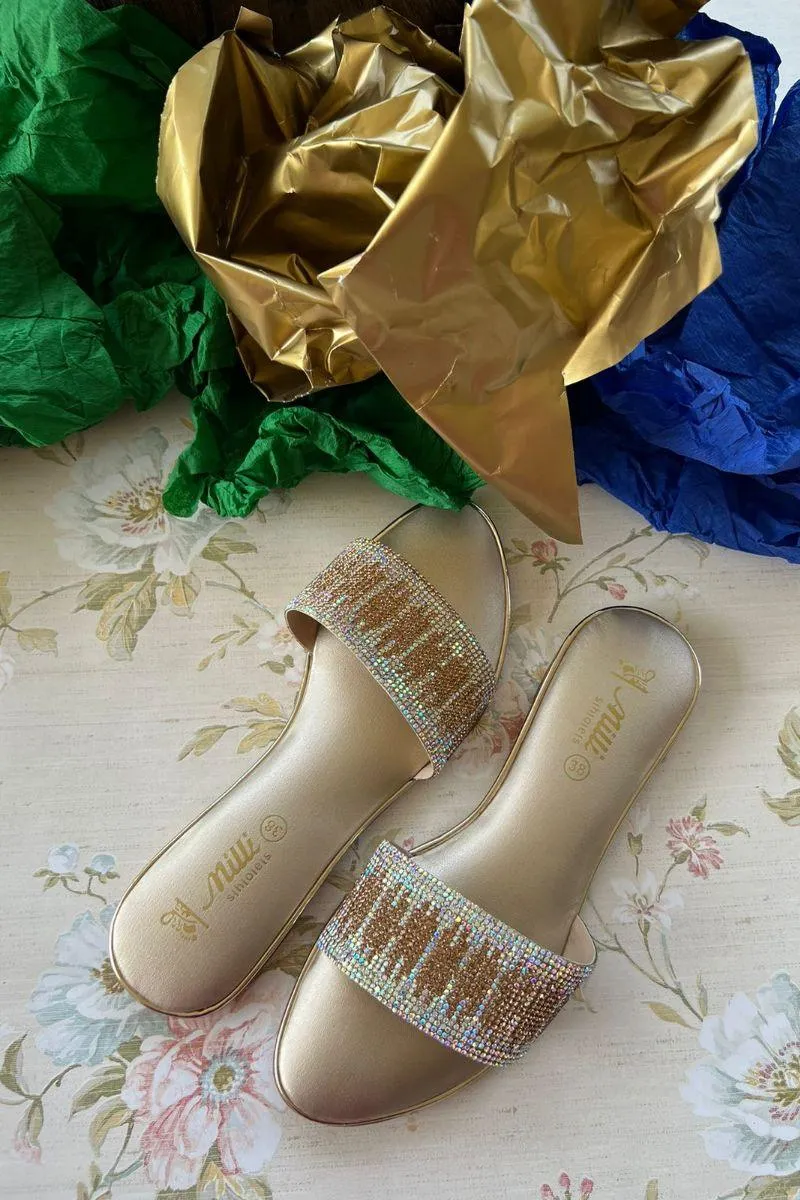 MILLI SHOES - Semi Formal Slides - Golden - 1367