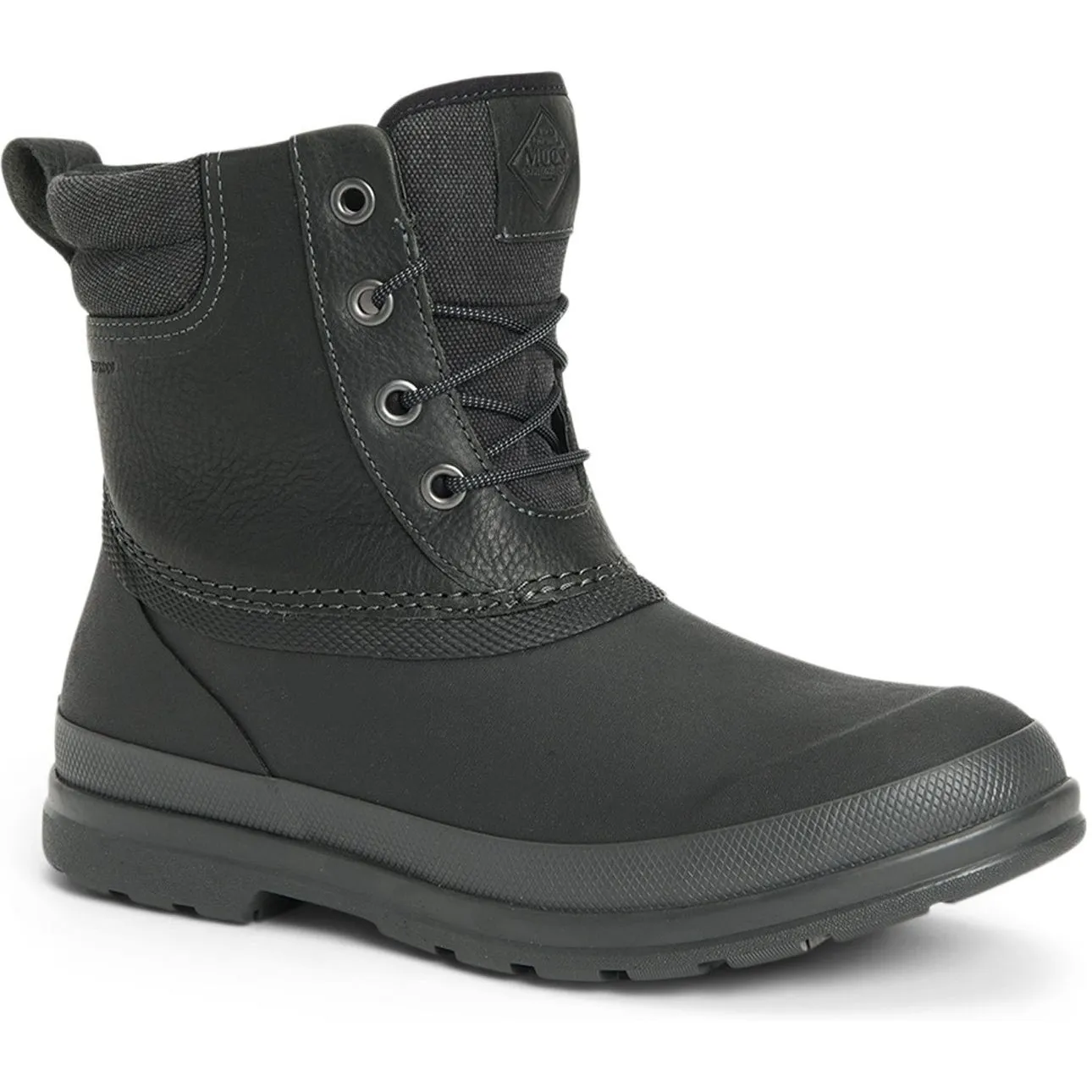 Muck Men's Originals Duck Lace Waterproof Outdoor Boot - Black - ODL-000