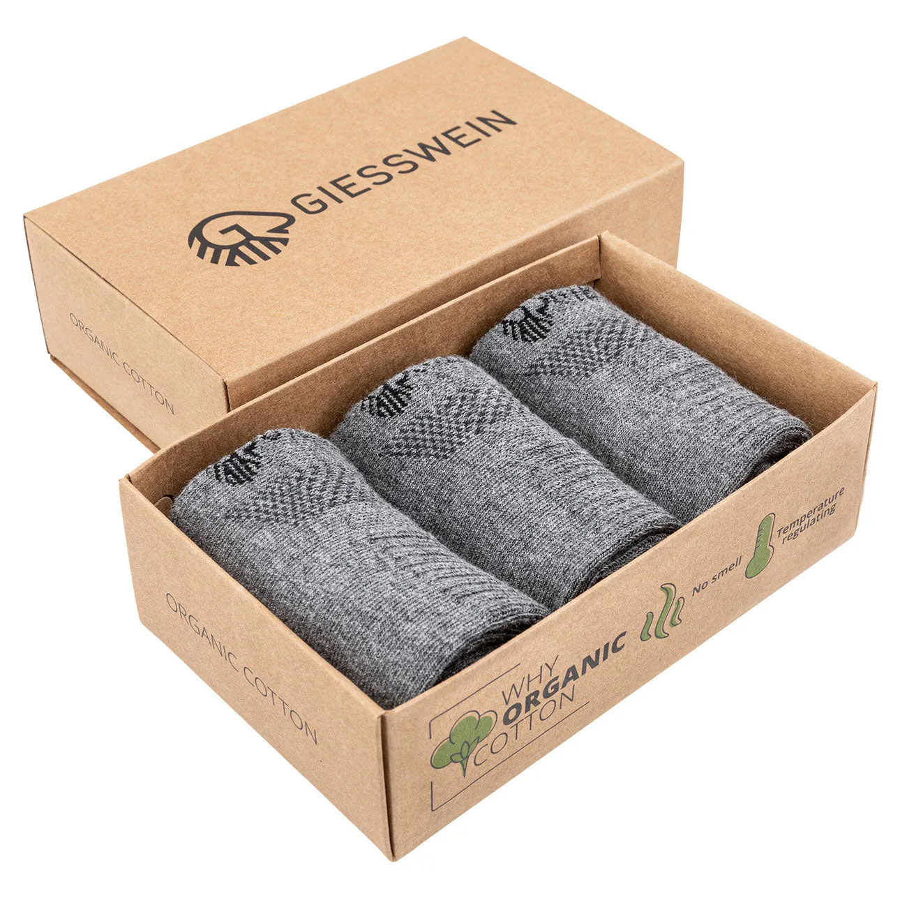 Organic Sneaker Socken aus Baumwolle 3er-Pack