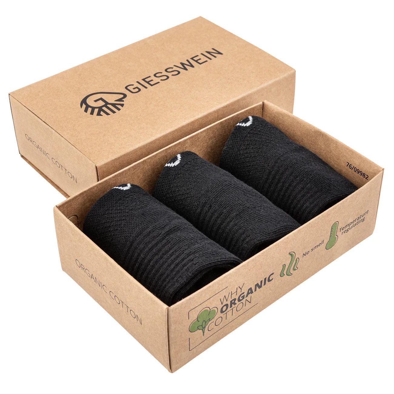 Organic Sneaker Socken aus Baumwolle 3er-Pack