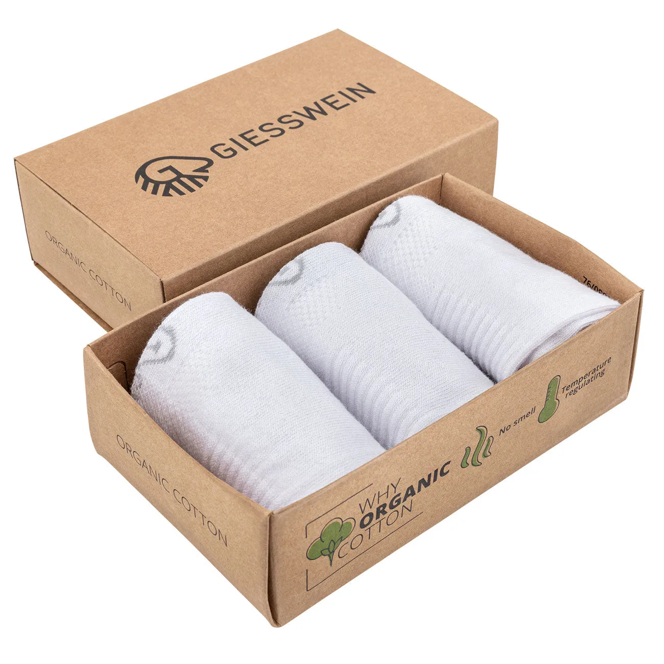 Organic Sneaker Socken aus Baumwolle 3er-Pack