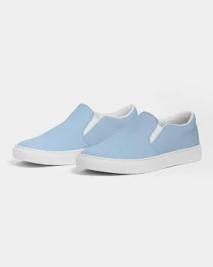 Pale Pastel Cyan Slip-On Canvas Sneakers | Men's | Bright Pale Pastel Cyan | C30M8Y0K0