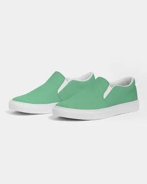 Pastel Green Slip-On Canvas Sneakers | Women's | Bright Pastel Green | C60M0Y60K0