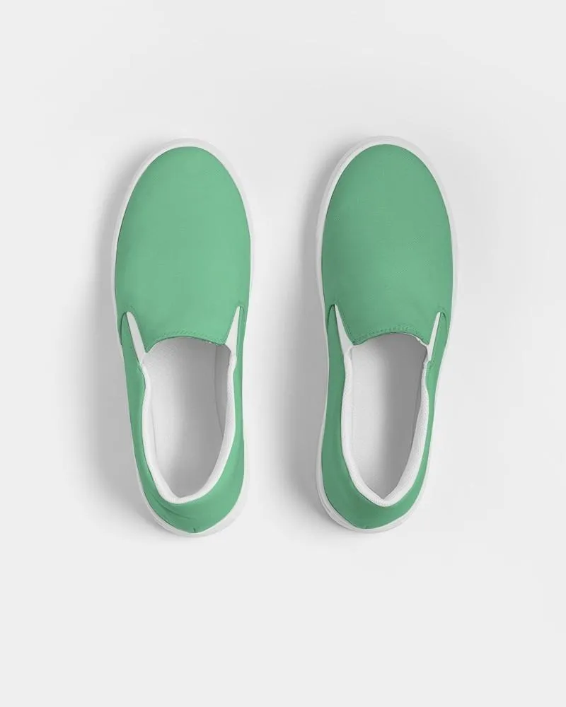Pastel Green Slip-On Canvas Sneakers | Women's | Bright Pastel Green | C60M0Y60K0