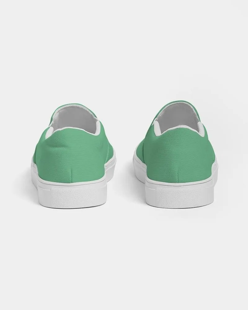 Pastel Green Slip-On Canvas Sneakers | Women's | Bright Pastel Green | C60M0Y60K0