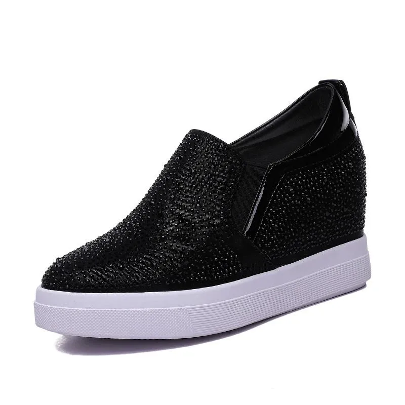 Rhinestone Wedge Sneakers