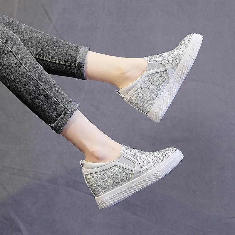 Rhinestone Wedge Sneakers