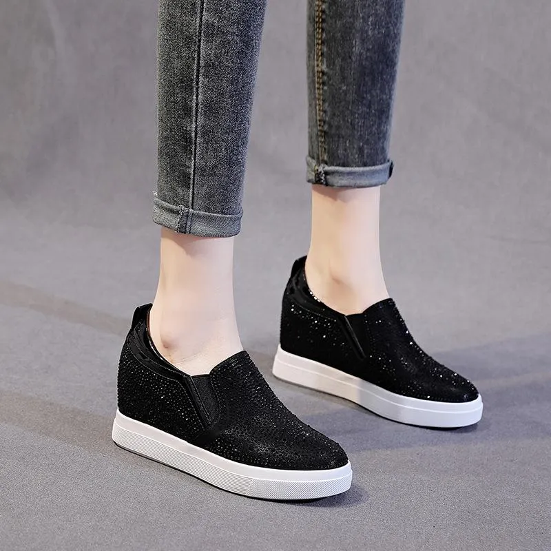 Rhinestone Wedge Sneakers