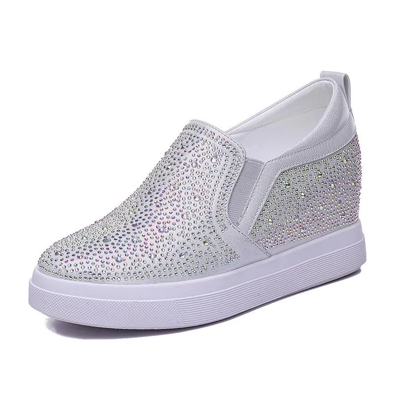 Rhinestone Wedge Sneakers