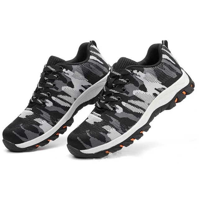 SAFETY BOOTS CAMOUFLAGE STEEL IMPACT RESISTANT